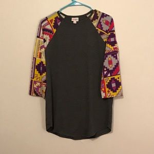 Grey and Geometric sleeves LuLaRoe Randy